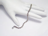 Chain Bracelet | Sterling Silver 7" Italian Rope Chain Bracelet | Gender Neutral Jewelry