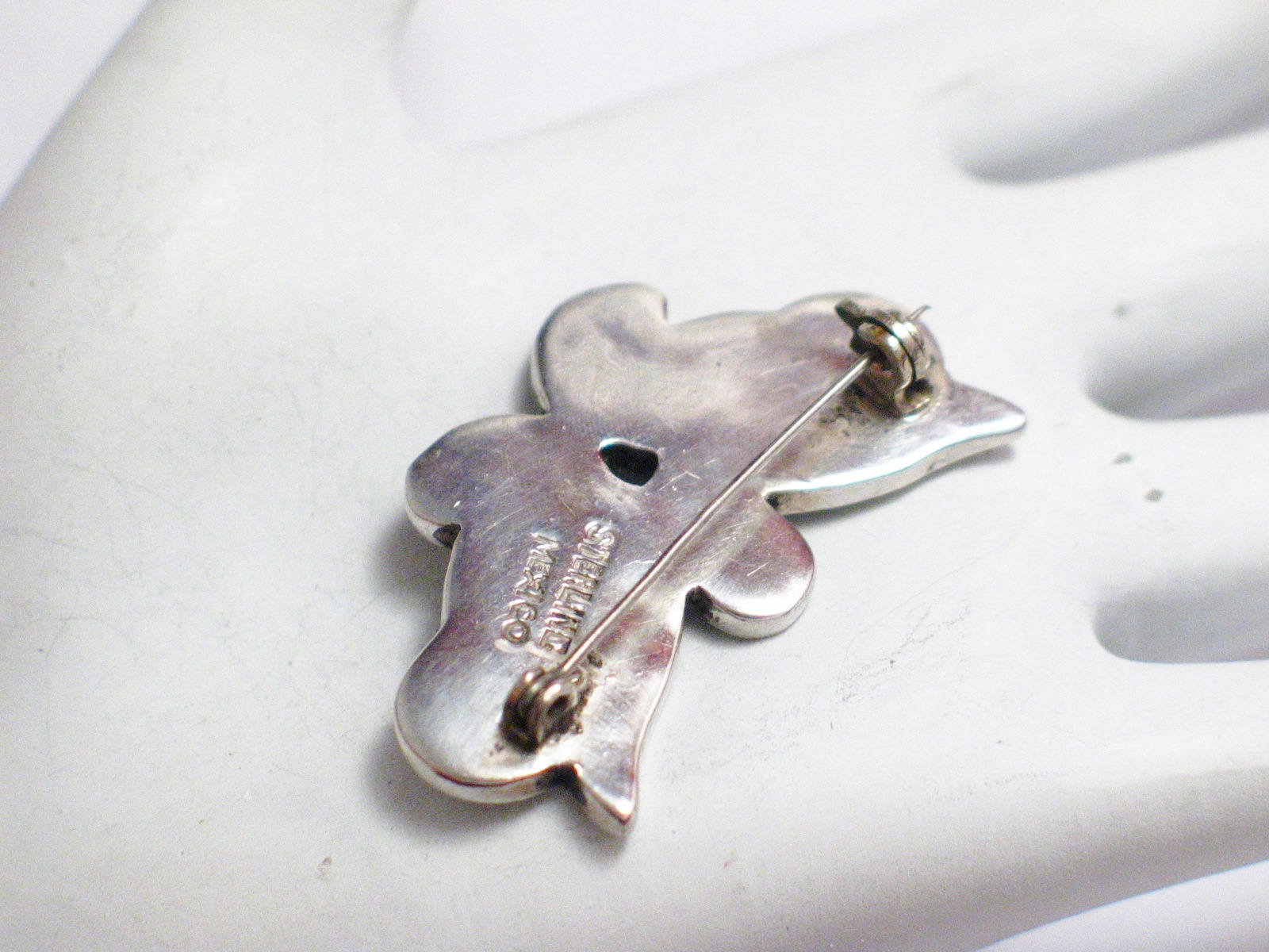 Sterling Silver Brooch, Vintage Jewelry Abalone Butterfly Brooch / Lapel Pin