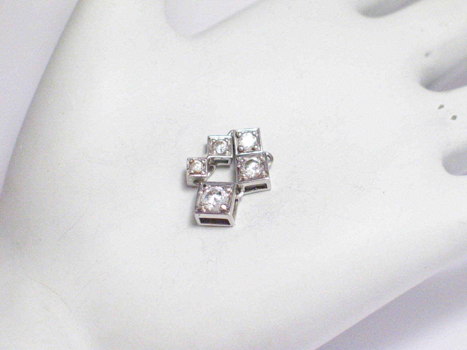 Pendant | Womens Sterling Silver Geometric Cubic Zirconia Stone Journey Pendant | Jewelry