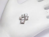 Pendant | Womens Sterling Silver Geometric Cubic Zirconia Stone Journey Pendant | Jewelry
