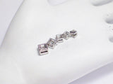 Pendant | Womens Sterling Silver Geometric Cubic Zirconia Stone Journey Pendant | Jewelry