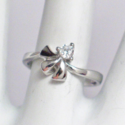 Silver Ring | Womens Petite Sterling Silver Bow Ring 6 | Jewelry