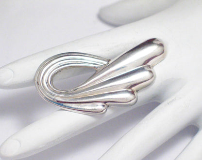 Brooches & lapel Pins | Sterling Silver Abstract Swan Design Brooch | Discount Estate Jewelry online