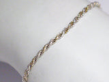 Bracelet | 7.5" Sterling Silver Slim 2.15 mm Rope Chain Bracelet | Jewelry