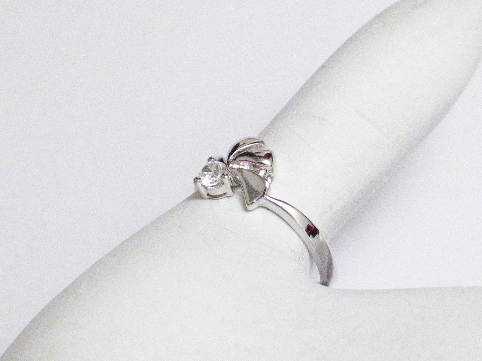 Silver Ring | Womens Petite Sterling Silver Bow Ring 6 | Blingschlingers Jewelry online