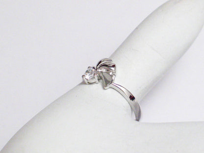 Silver Ring | Womens Petite Sterling Silver Bow Ring 6 | Blingschlingers Jewelry online
