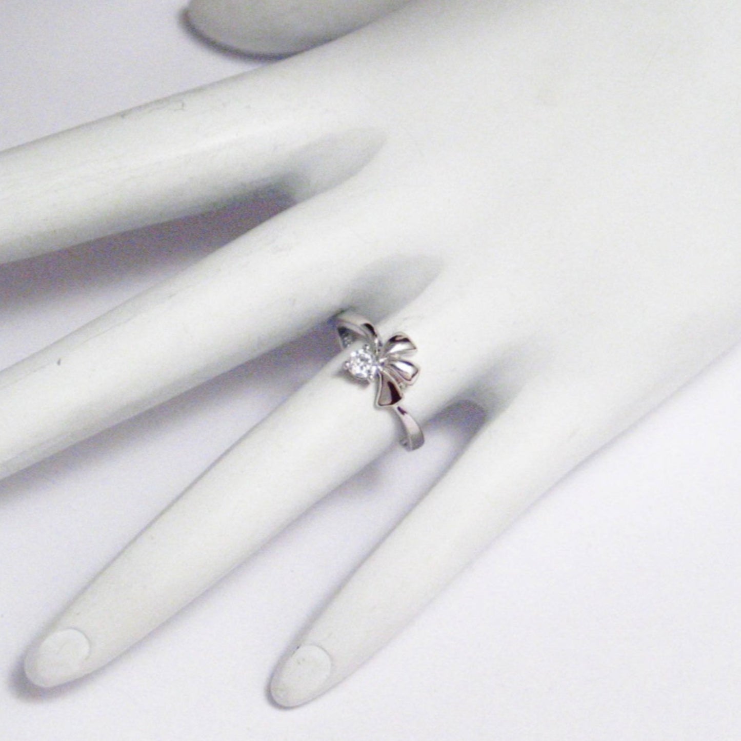 Silver Ring | Womens Petite Sterling Silver Bow Ring 6 | Jewelry