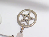 Pendant | Sterling Silver Star & Obelisk Crystal Quartz Rose Quartz Chakra Pendant |  Jewelry