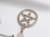 Pendant | Sterling Silver Star & Obelisk Crystal Quartz Rose Quartz Chakra Pendant |  Jewelry