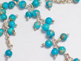 Chains | Womens Sterling Silver Blue Turquoise Bead Tassel Necklace 17.5"  | Necklaces