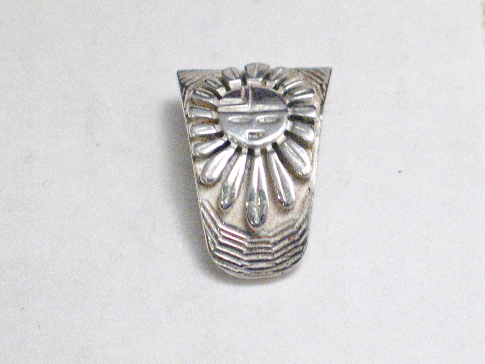 Earrings | Womens Sterling Silver Hopi Sunflower Semi Hoop Earrings | Blingschlingers Jewelry online