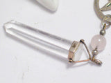 Sterling Silver Star & Crystal Quartz Obelisk Stone Pendant
