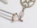 Sterling Silver Star & Crystal Quartz Obelisk Stone Pendant