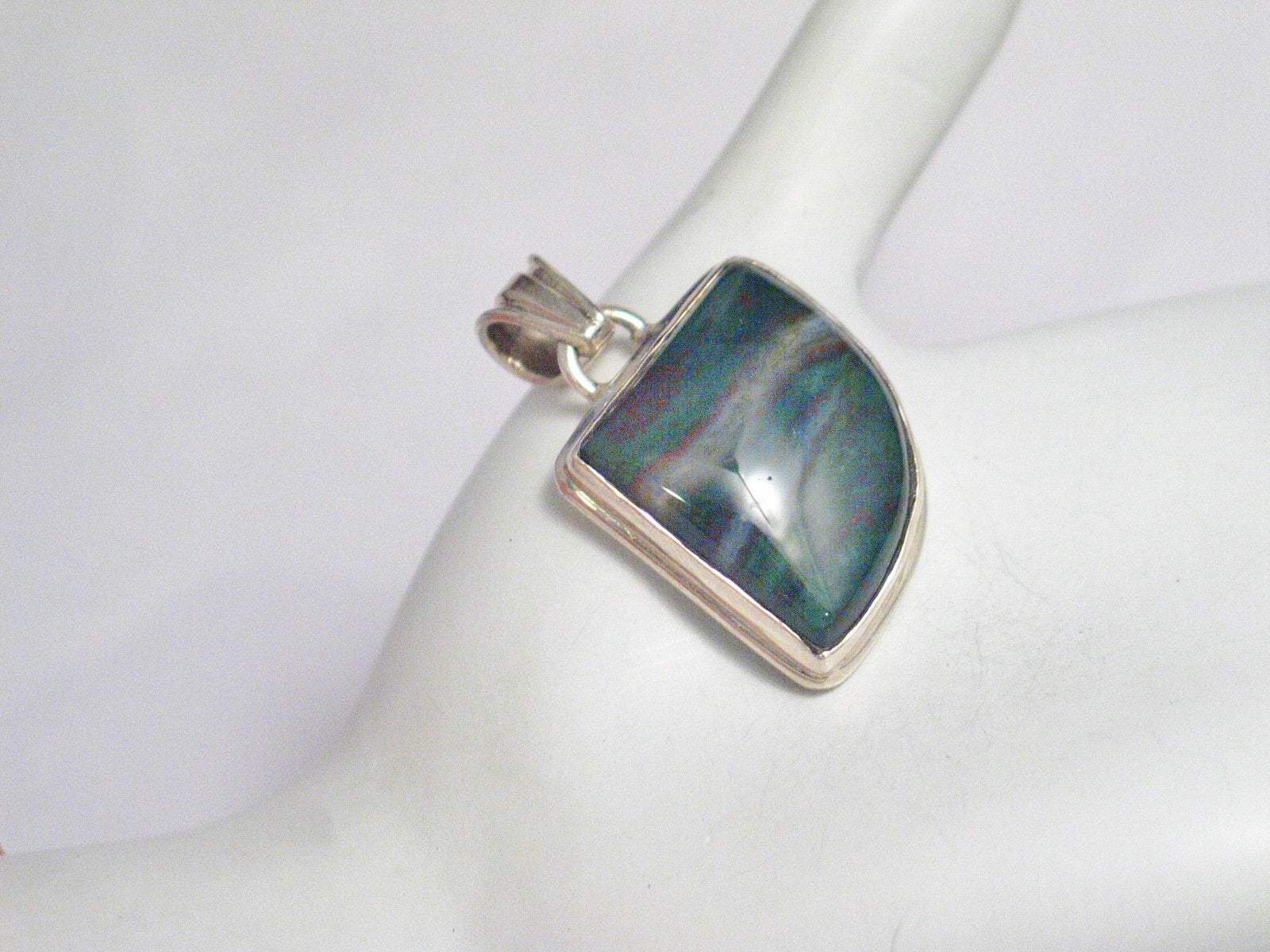 Pendants | Sterling Silver Bloodstone Quartz Stone Pendant | Discount Jewelry online