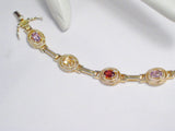 Silver Bracelets | Sterling Silver Multi Gemstone Tennis Bracelet 7.5" | Jewelry