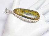 Pendant | Sterling Silver Large Mustard Brown Turquoise Stone Pendant | Blingschlingers Jewelry