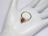 Gold Rings | 14k Gold OOAK Champagne Diamond Chocolate Pearl Flower Ring 7.75 | Jewelry
