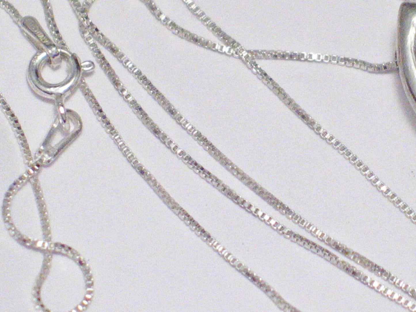 Chain Necklace Pendant Set Sterling Silver Box Link Cz Gemstone Charm 18" - Blingschlingers Jewelry
