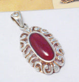Pendant | Sterling Silver Oval Carnelian Stone Pendant | Jewelry