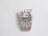 Earrings | Womens Sterling Silver Hopi Sunflower Semi Hoop Earrings | Blingschlingers Jewelry