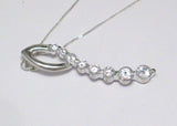 Chain Necklace Pendant Set Sterling Silver Box Link Cz Gemstone Charm 18" - Blingschlingers Jewelry