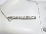 Chain Necklace Pendant Set Sterling Silver Box Link Cz Gemstone Charm 18" - Blingschlingers Jewelry