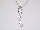Necklaces | Sterling Silver White Cz Journey Pendant Necklace 18" | Chains