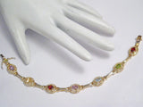 Silver Bracelets | Sterling Silver Multi Gemstone Tennis Bracelet 7.5" | Jewelry