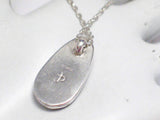 Sterling Silver Pendant necklace squash agate stone indian designer JP rope chain 18" - Blingschlingers Jewelry