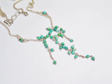 Chains | Womens Captivating Sterling Silver Turquoise Bead Y Necklace 17.5" | Necklaces