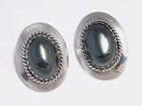 Silver Earrings | Womens Southwestern Style Hematite Stone Earrings | Blingschlingers Jewelry