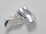 Silver Earrings | Contemporary Style Sterling Silver Wavy Design ClipOn Earrings | Estate Jewelry online