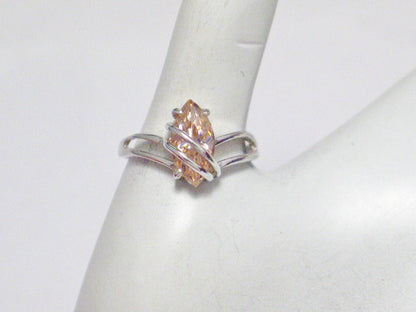 Ring | Womens & Juniors 80s Sterling Silver Double Sash Pink Stone Ring 7.25 |  Blingschlingers Jewelry online