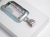 Pendant | Large Sterling Silver City Skyline Dichroic Glass Pendant | Jewelry