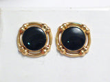Gold Earrings | Womens Admirable 14k Gold Black Onyx Stone Earrings | Discount Gold Jewelry online