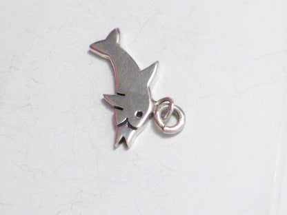 Charm | Vintage Sterling Silver Jumping Dolphin Pendant | Jewelry