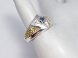 Ring | Gold Sterling Silver Zig Zag Design Purple Stone Ring 8.75 | Vintage  Jewelry