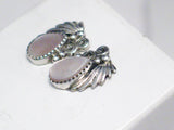 Earrings | Vintage Sterling Silver Southwestern Pink Pearl Earrings | Jewelry