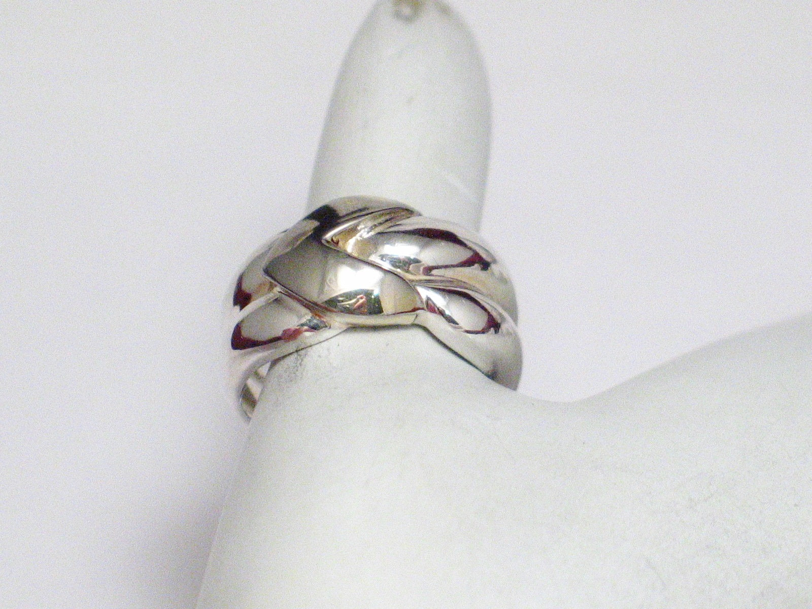 Silver Ring | Sterling Silver Wide Band Knot Ring 7.75 | Mens Womens Jewelry