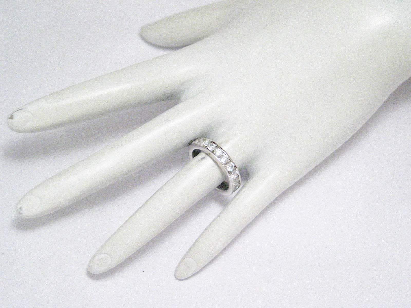Eternity Rings | Womens Sterling Silver White Cz Eternity Ring 7 | Estate Jewelry Online