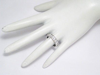 Eternity Rings | Womens Sterling Silver White Cz Eternity Ring 7 | Estate Jewelry Online