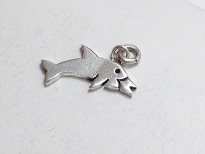 Charm | Vintage Sterling Silver Jumping Dolphin Pendant | Jewelry