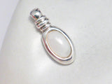 Pendant | Sterling Silver Petite White Pearl Shell Stone Pendant | Jewelry