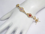 Silver Bracelets | Sterling Silver Multi Gemstone Tennis Bracelet 7.5" | Jewelry