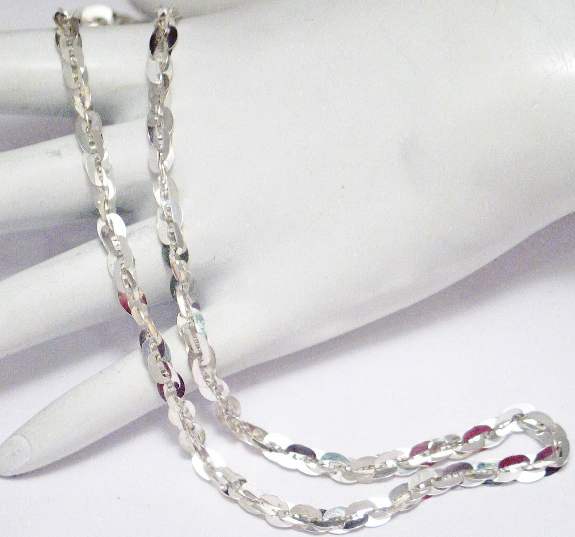 Chains | 950 Sterling Silver 18" Flat Anchor Link Rope Chain Necklace | Necklaces