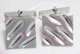 Silver Cufflinks | Vintage Virgil Sterling Silver Driftwood Design Square Cufflinks | Jewelry