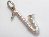 3D Charm | 80s Music Sterling Silver 3D Saxophone Charm / Pendant | Jewelry