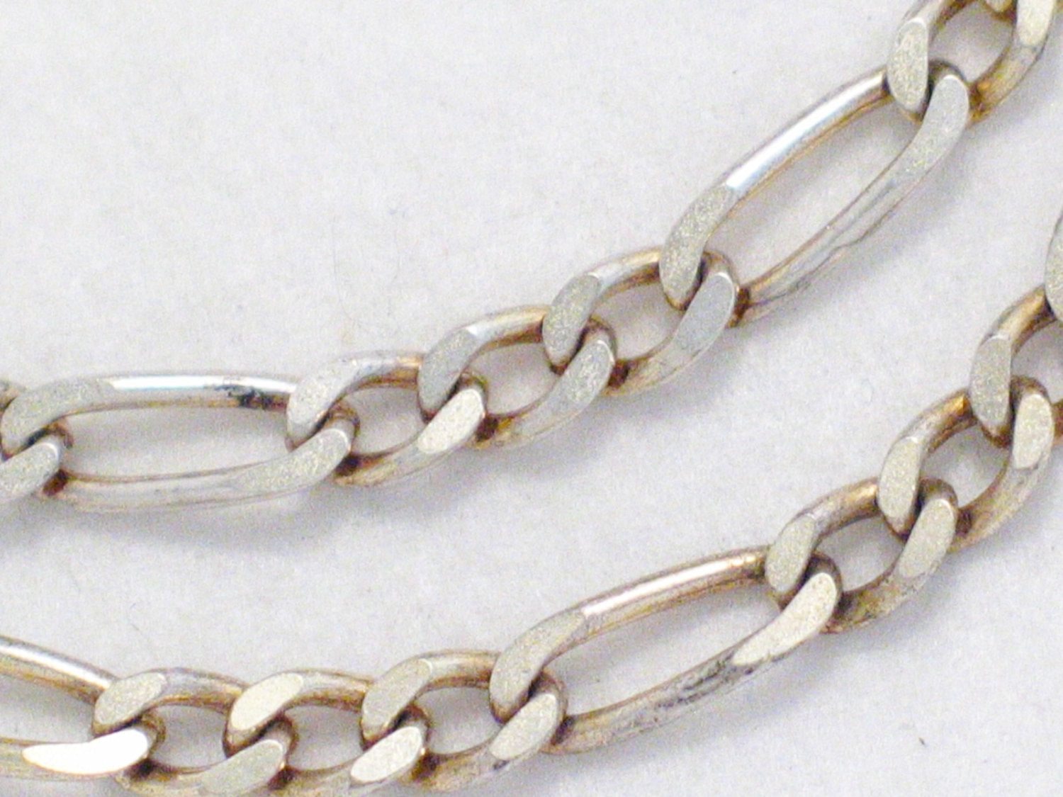 Silver Figaro, Mens Womens 20 inch 4.5mm Figaro Curb Cuban Link Chain Sterling Silver Necklace - Pre-owned Jewelry online