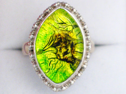 Ring | Sterling Silver Limon Green Artsy Statement Ring 9.75 | Jewelry