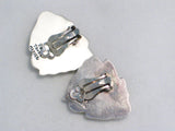 Earrings | Womens Vintage Sterling Silver Geometric Triangle ClipOn Earrings | Jewelry